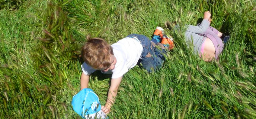 enfants adns l'herbe