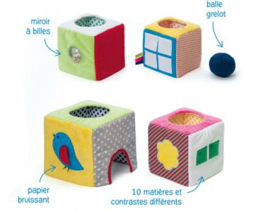 Cube en tissu Oxybul éveil et jeux