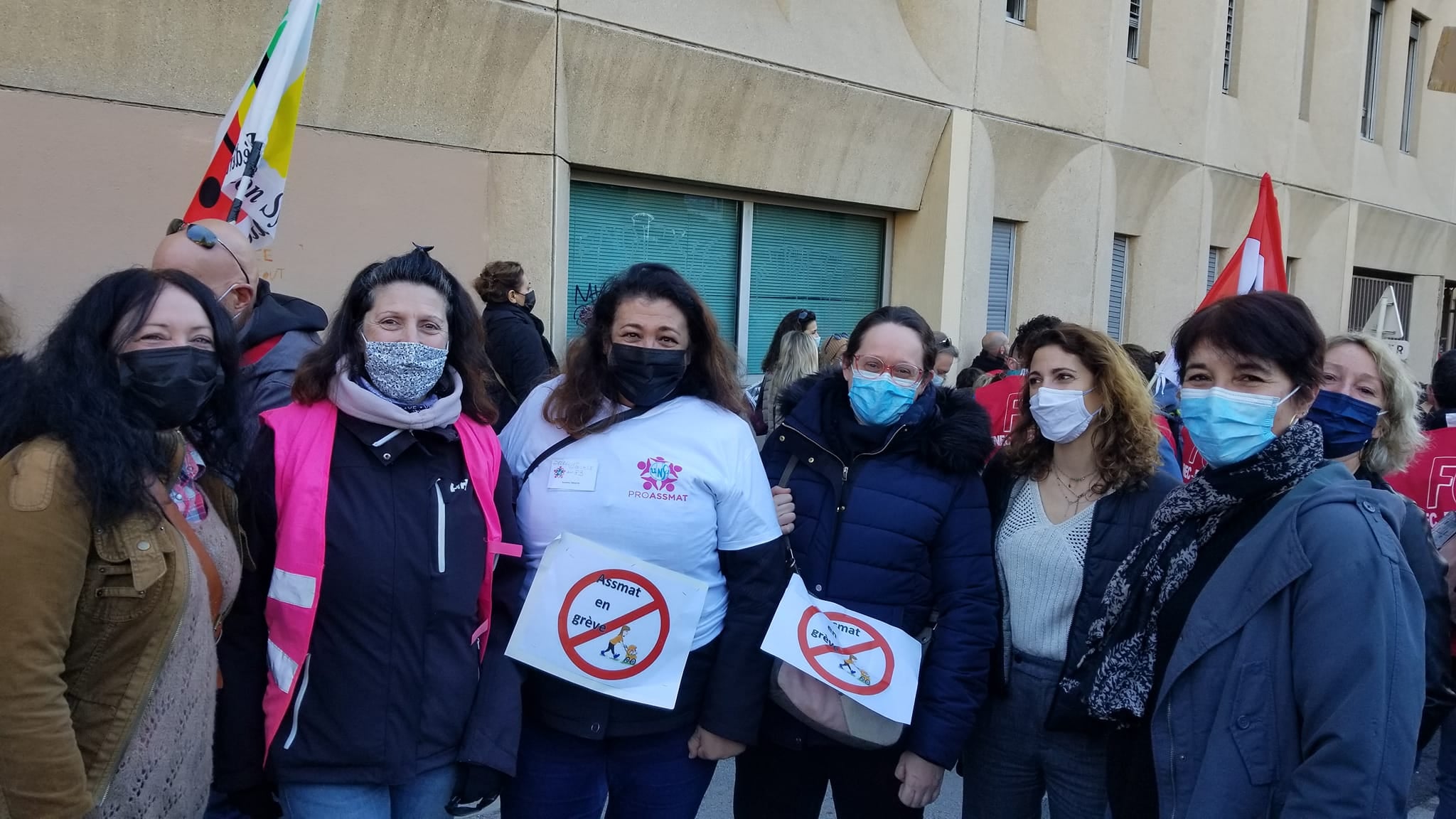 Grève du 13 janvier 2022 : des assistantes maternelles manifestent